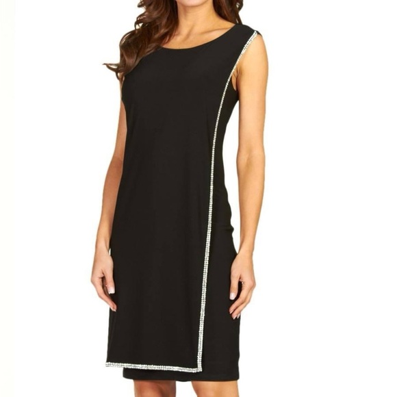 Frank Lyman Design Dresses & Skirts - Lyman by Frank Lyman Design Dress Black Embellished Trim Sleeveless Size 14